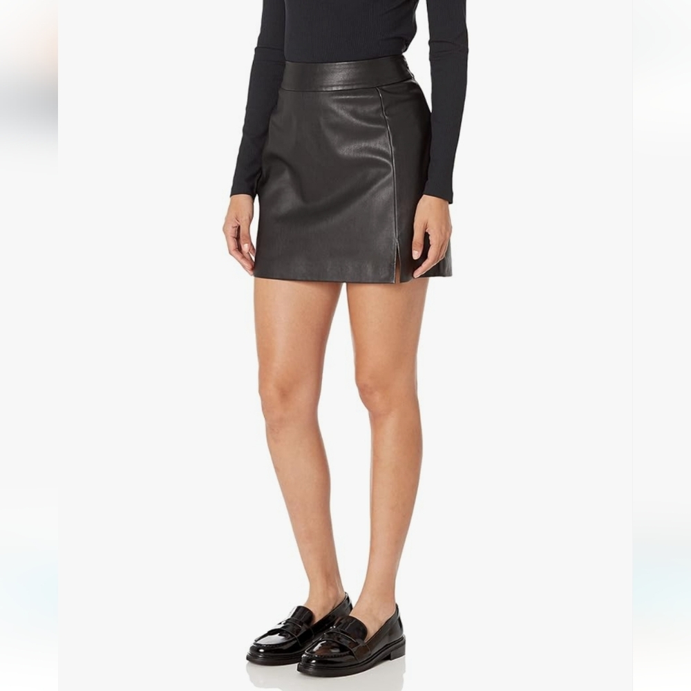 Leather Vegan Mini Skirt